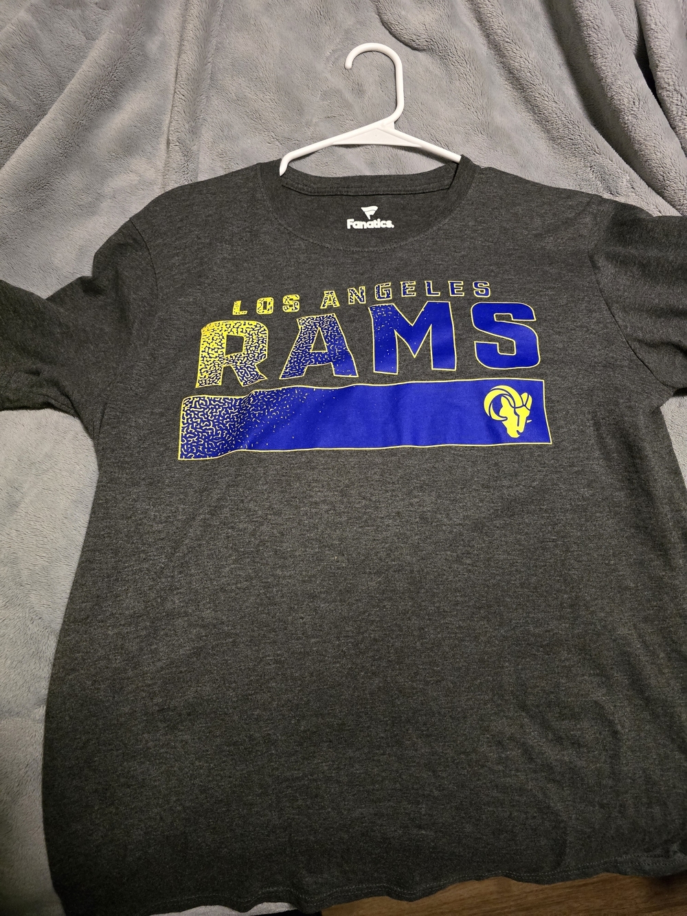 Fanatics Los Angeles Rams Dark Gray Graphic Tee - Men's